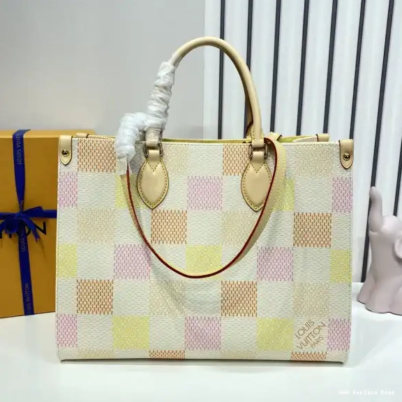 Aaa replica bags VUITTON ONTHEGO LOUIS MM-35*27*14cm 0522